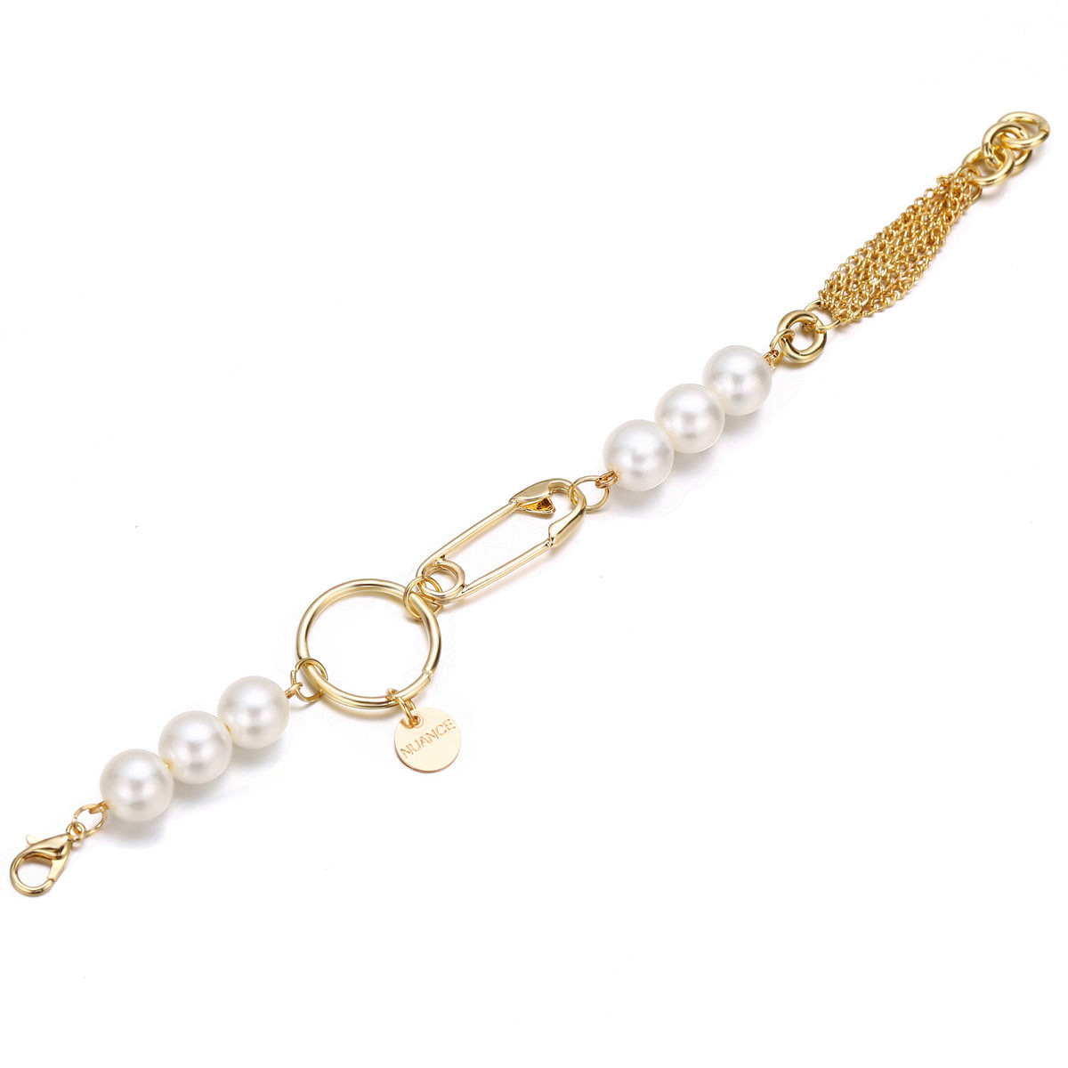 Nouvelle Perle Métal Trombone Cercle Bracelet Créatif Rétro Bracelet En Alliage Simple En Gros Nihaojewelry display picture 5