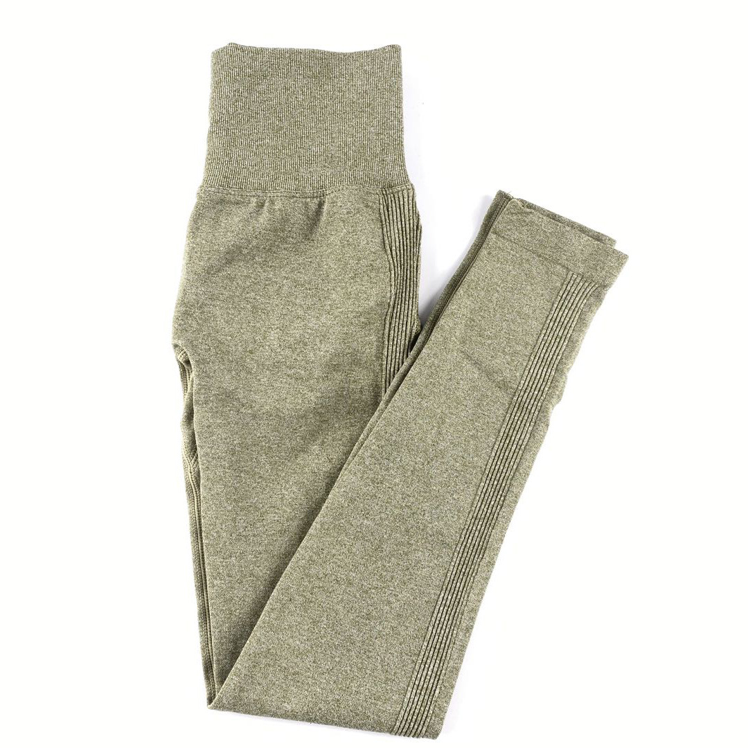 Pantalones de yoga de punto sin costuras que absorben la humedad NSLX8986