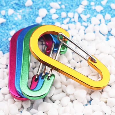 Manufactor supply 6 s type Spring hook aluminium alloy Hanging buckle Flattened steel wire buckle