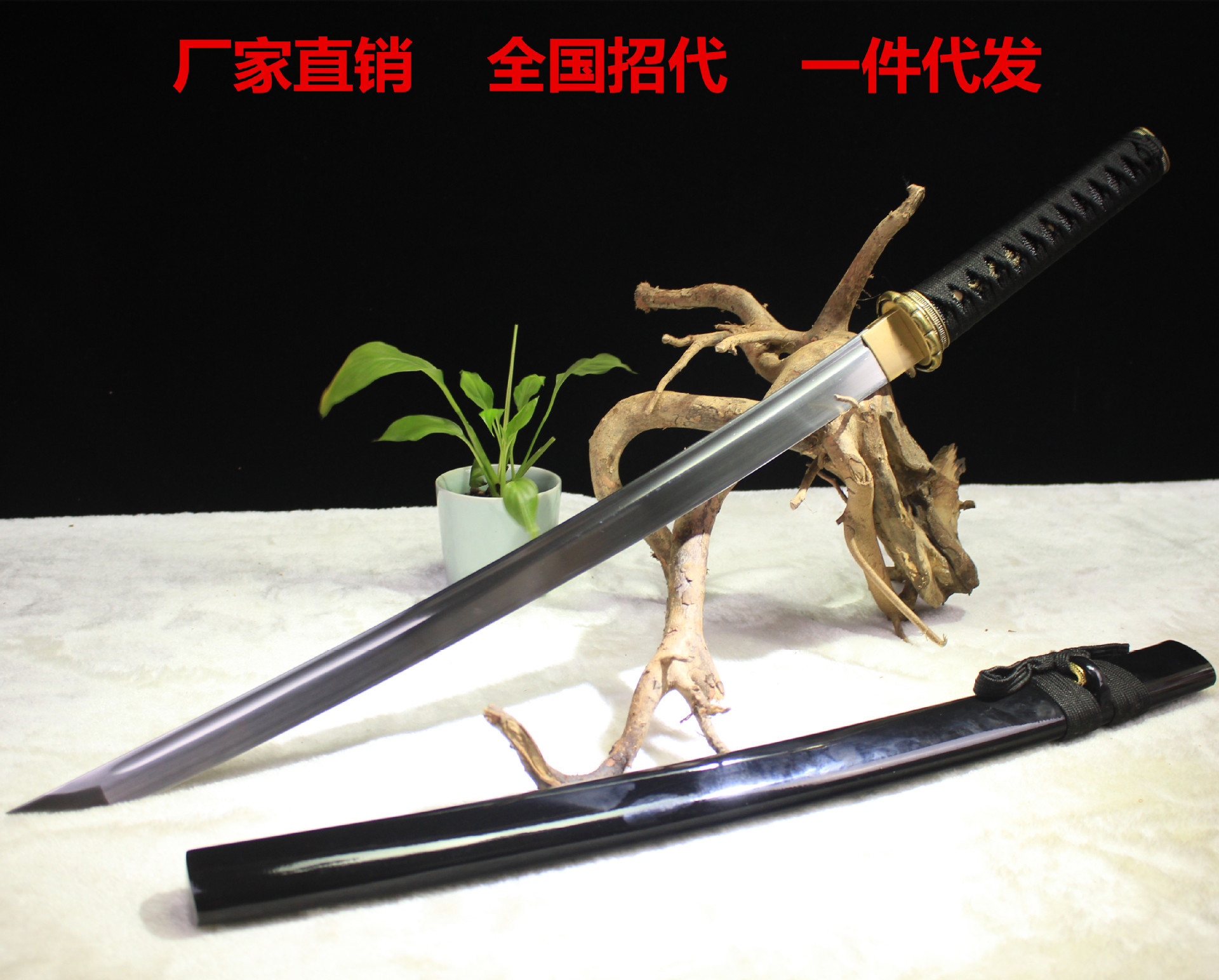 龙泉华影剑中款武士一体剑唐剑日本武术剑影视剑批发未开刃
