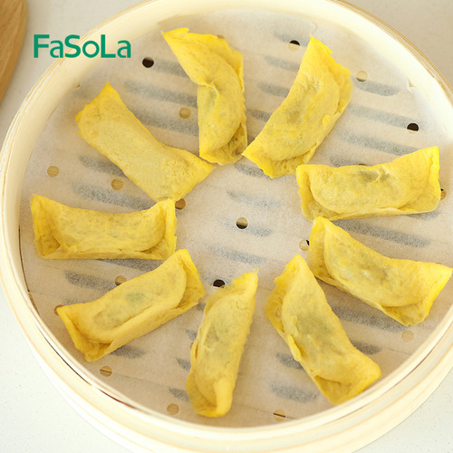 FaSoLa home cooking steamer paper pad double-sided non-stick oil disposable household round steamer paper steamed bun pad paper