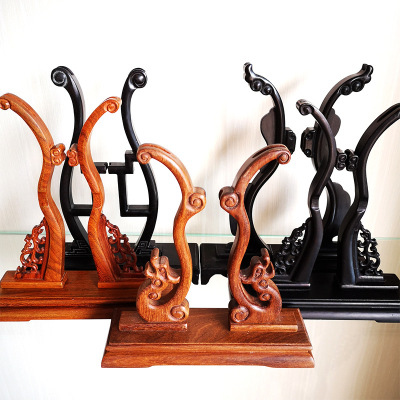 廠家供應團扇扇架 古風扇子展示架團扇支架中國風原木宮扇扇架