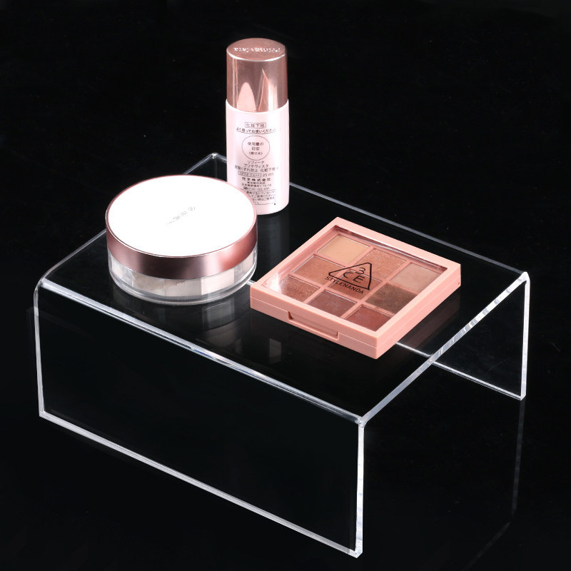 桌面化妆品分隔透明底座 橱柜分层收纳台定制亚克力U型置物展示架|ru