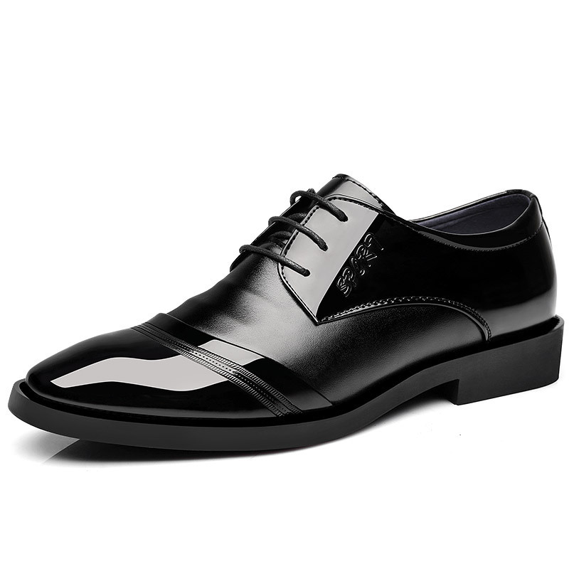 Cross-border preferred leather shoes men...