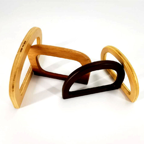 Bag hand-held fashion bag accessories Wooden: D-shaped wrist Woven bag hand-held accessories