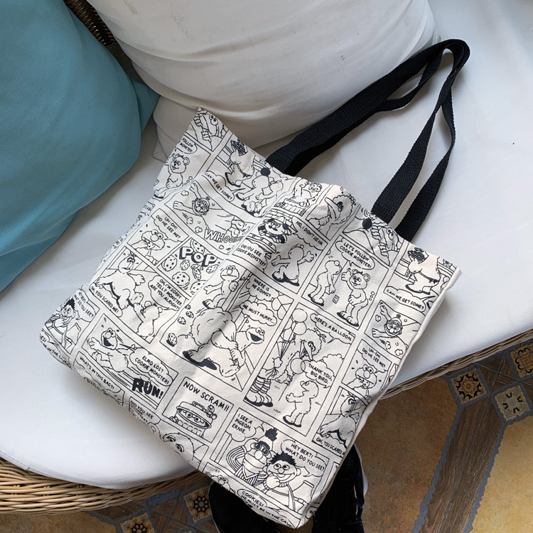Bolsa de lona de las mujeres de un solo hombro yoga deportes ins bolsa de tela estudiante estilo japonés artístico simple gran capacidad estilo coreano fresco