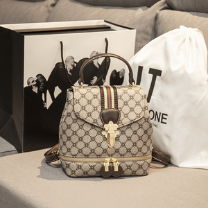 香港代购小众品牌真皮2020款新款单肩轻奢多用双肩包斜挎背包简约