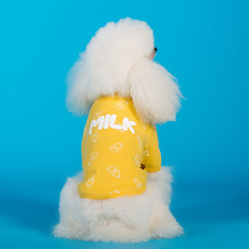 Puppy clothes for autumn and winter new cotton stretch T-shirt method Dou Teddy puppy clothes for a generation of hair