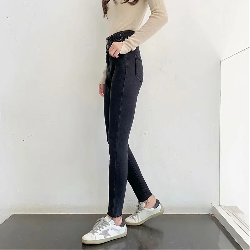 autumn and winter high waist slim stretch jeans NSAC14397