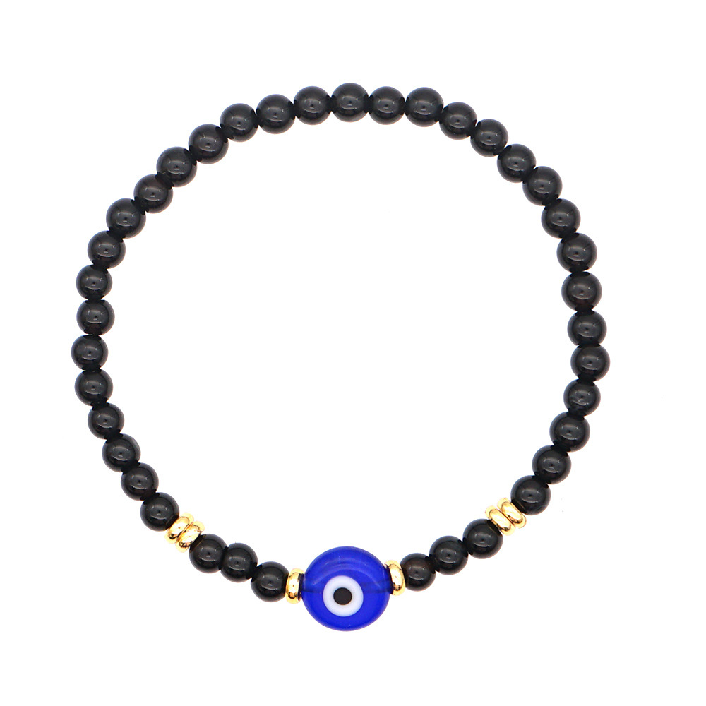 fashion semi-precious stones glazed demon eye bracelet