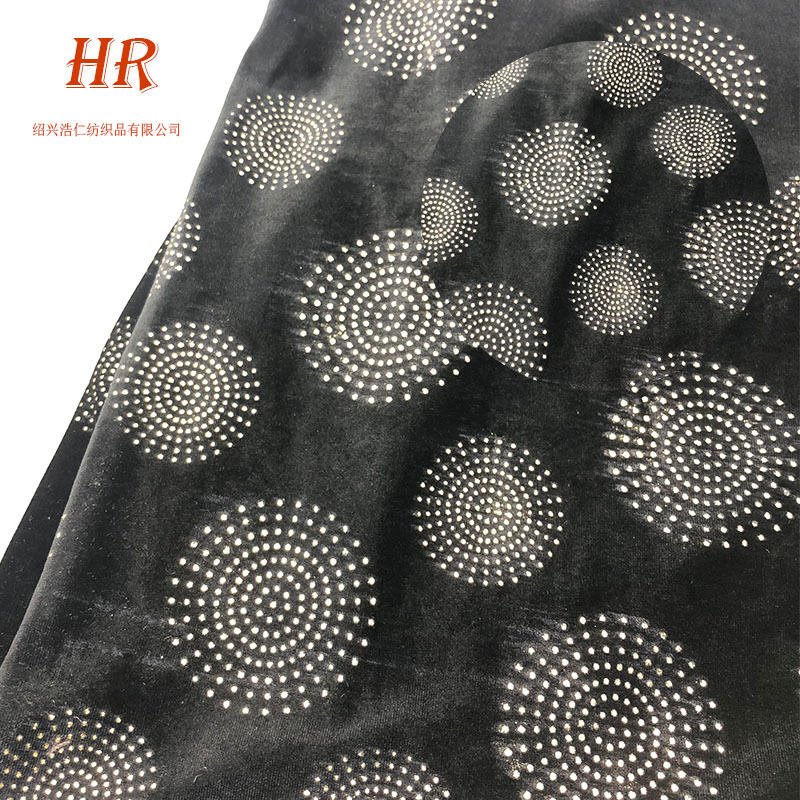 现货批发 230g短毛绒 涤纶绒布 秋冬韩国绒 烫金点子双色服装面