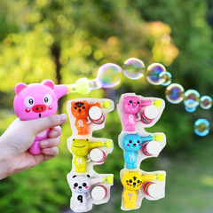 Children's cartoon manual inertia bubble gun bubble water summer park square stall hot selling bubble water toy