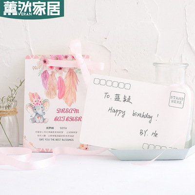 ins捕梦网明信片文艺贺卡小清新手绘唯美留言卡学生创意礼物卡片|ms