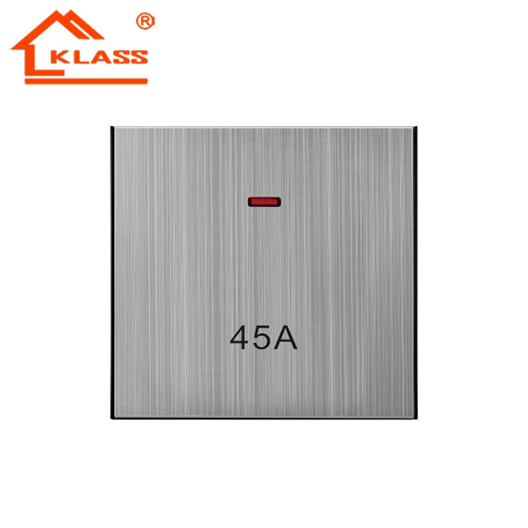 批发墙壁不锈钢开关出口开关 沙特电流45A空调开关有saso证书