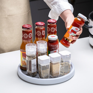 Creative Multi-functional Rotary Kitchen Condiment Seasoning Bottle Fruit Plate Organize Storage Rack Storage Rack Direct Selling