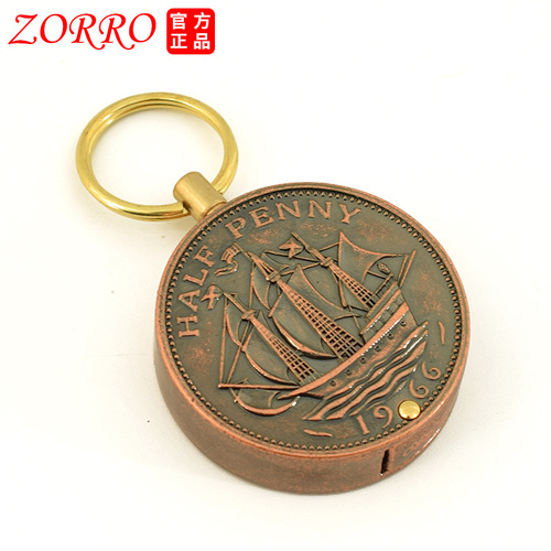 Zorro kerosene lighter trinket, light, compact and easy to carry, retro grinding wheel creative lighter