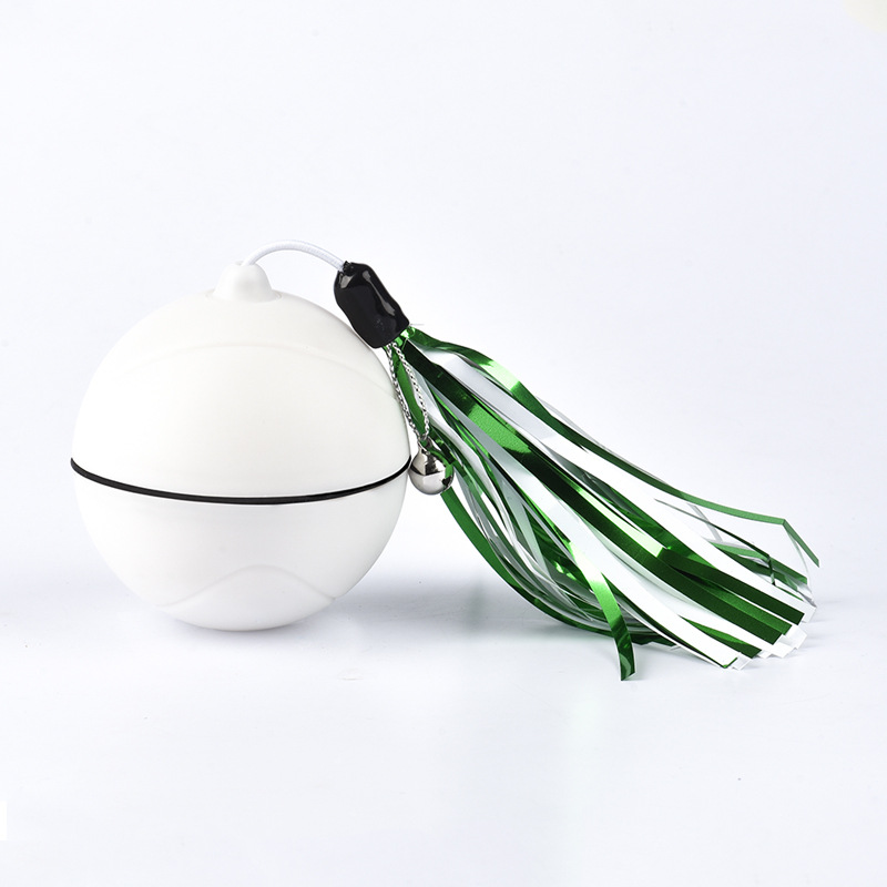 互动易智猫玩具USB羽毛自动逗猫球LED滚动激光球可替换羽毛玩具