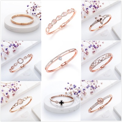 流行配饰加厚电镀手表饰品猫眼石镶钻手镯网红直播厂家手饰货源|ms