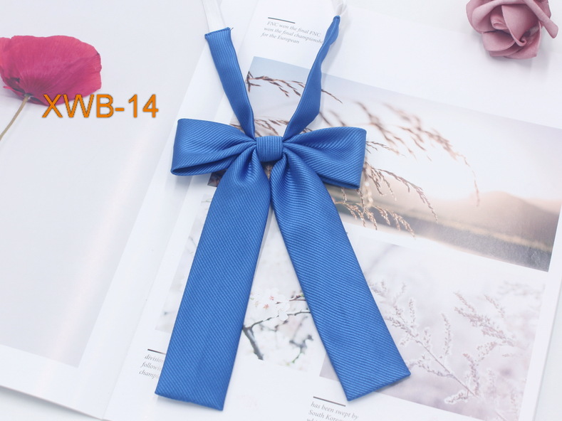 Pajarita de mango largo pequeño de sarga de color sólido, pajarita, punto de flor al por mayor, traje de marinera casual coreano para mujer, pajarita uniforme JK