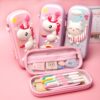 Double-layer capacious cute pencil case for elementary school students for boys and girls, wholesale