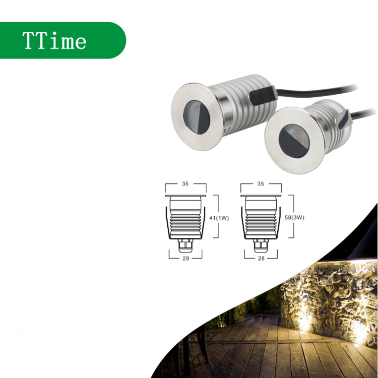 厂家直销LED地埋灯半月拉丝透光镜设计仿眩光台阶灯抗压质保三年