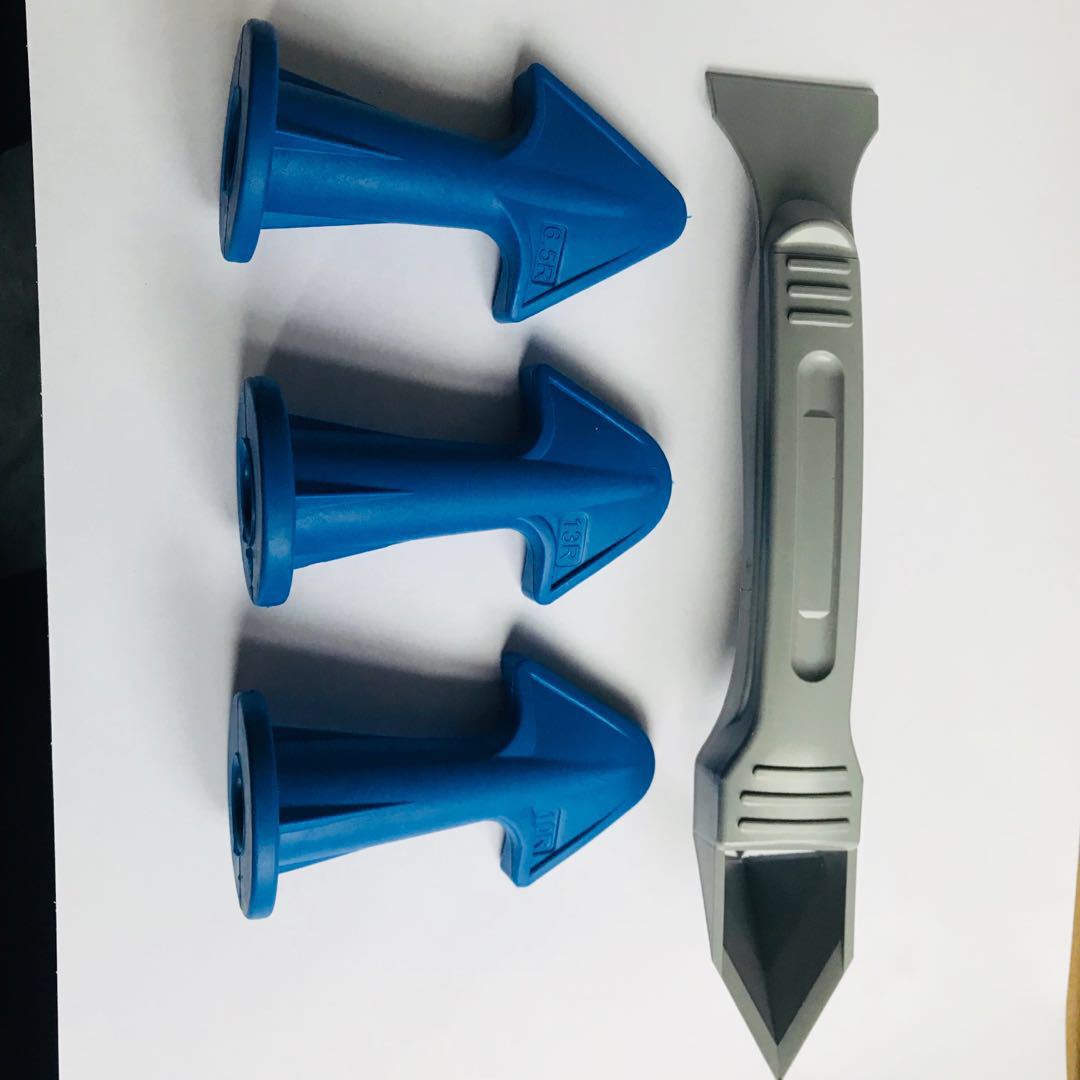 跨境塑料尖嘴和铲胶器套装多角度刮板清洁残胶美缝喷嘴四件套