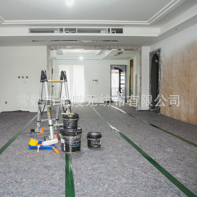 装修防护毛毡地垫地面保护毯 PE覆膜毛毡汽车修理毛毡垫装修毯