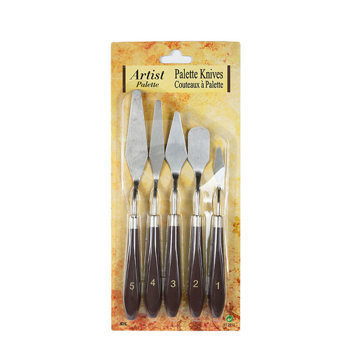 Manufacturer wholesale art paint scraper, gouache oil paint pick knife, plastic log handle palette knife