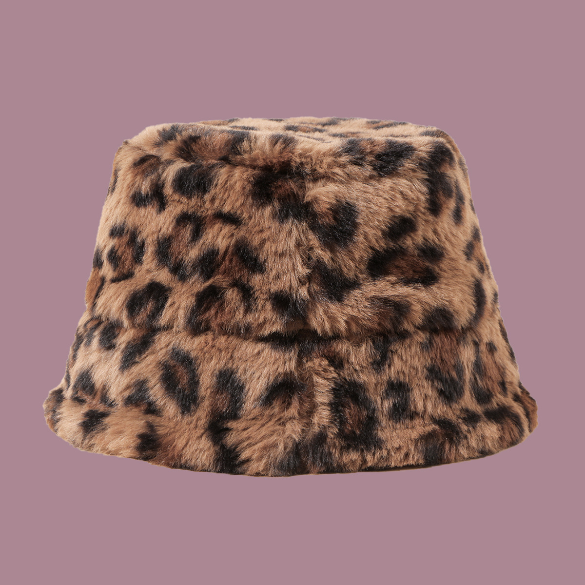 Children's Fashion Plush Leopard Print Fisherman Hats display picture 2