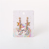 Cartoon earrings, cute metal jewelry for princess, wholesale