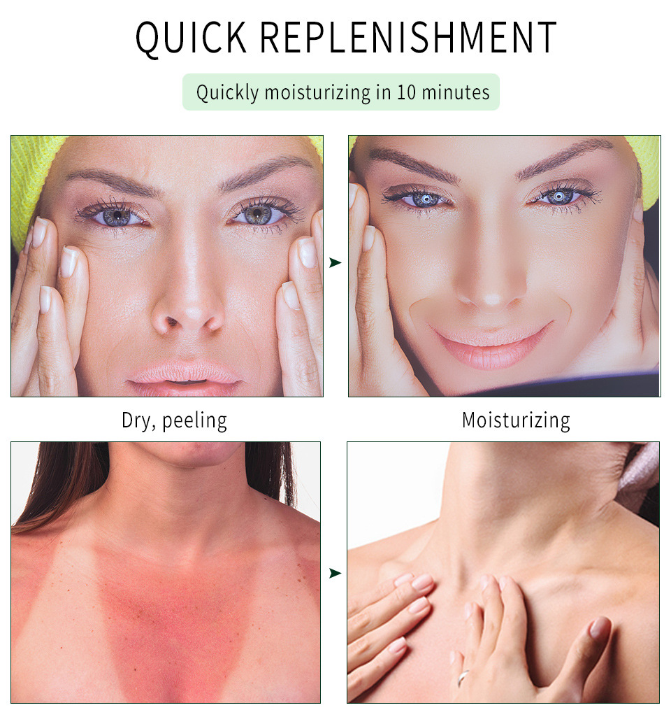 Carina Aloe gel capsule crème hydratante pour le visage femmes et hommes masque facial_voghion.com