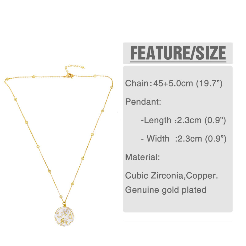 Exaggerated Necklace Yiwu Nihaojewelry Wholesale Fashion Round Five-pointed Star Necklace Necklace Starry Diamond Necklace display picture 1