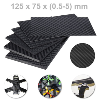 factory customized carbon fibre 3K Twill board 125x75mm high strength Material Science reunite with hardness customized machining