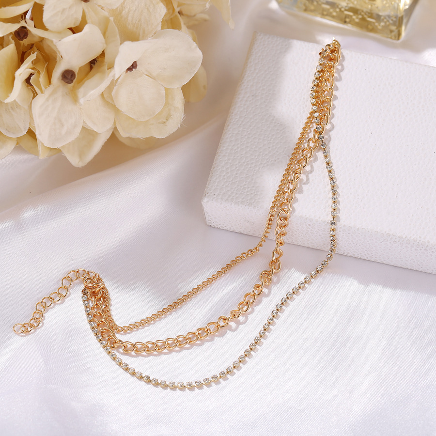 Fashion New Full-diamond Multilayer Anklet Set Wholesales display picture 5
