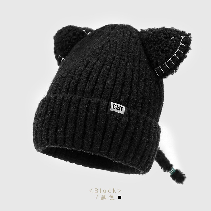 Cute Soft Cute Ear Woolen Hat display picture 6