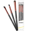 Valley Ballet( KOOBA )Retractable Lip Brush Portable lip gloss brush Eye shadow brush Eye Lips Cosmetic brush Three