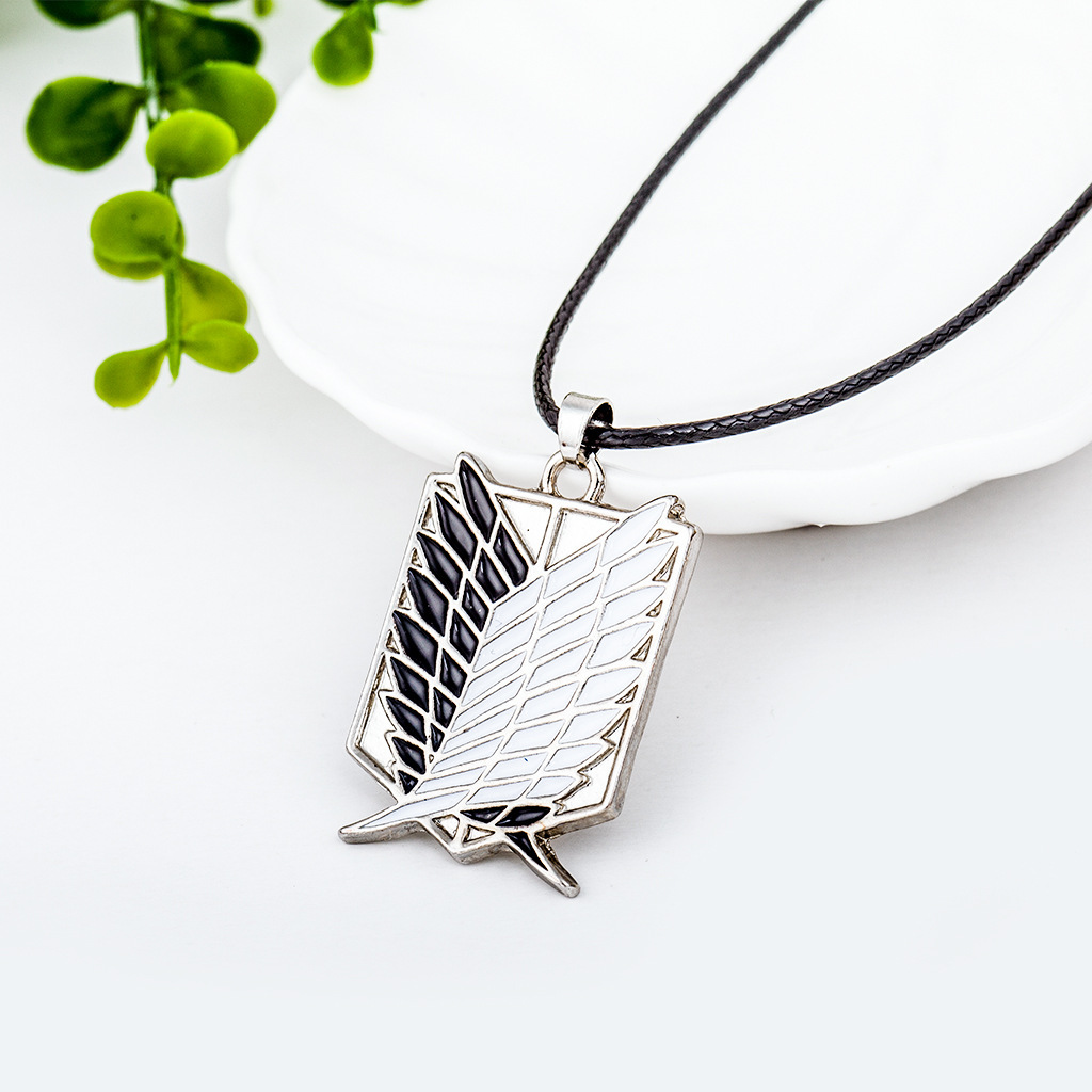 fashion feather simple necklace