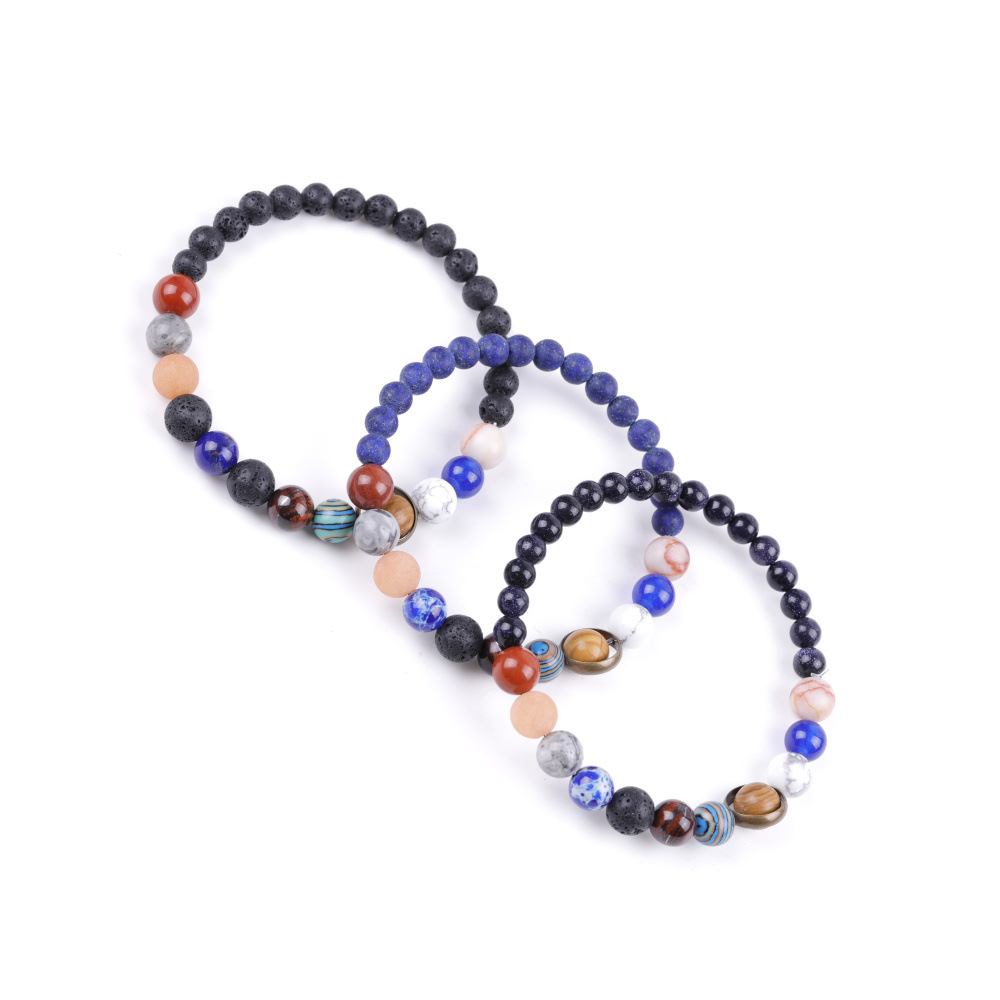 Simple Style Round Stone Beaded Bracelets 1 Piece