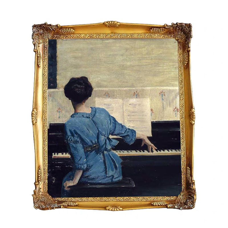 欧式复古树脂相框摆台金色创意摆件客厅家居装饰品复古可摆可挂框|ms