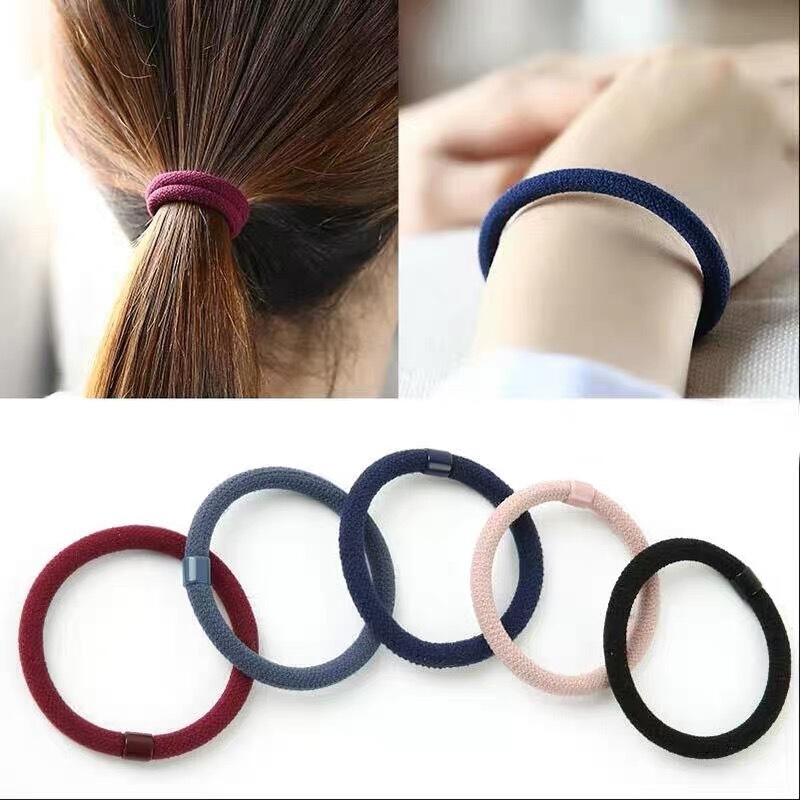 Bold High-Elastic Basic Hair Tie Korean Style Ponytail Ball Head Bottoming Headband for Women Simple and Versatile Small Rubber Band Bold High-Elastic Basic Hair Tie Korean Style Ponytail Ball Head Bottoming Headband for Women Simple and Versatile Small Rubber Band