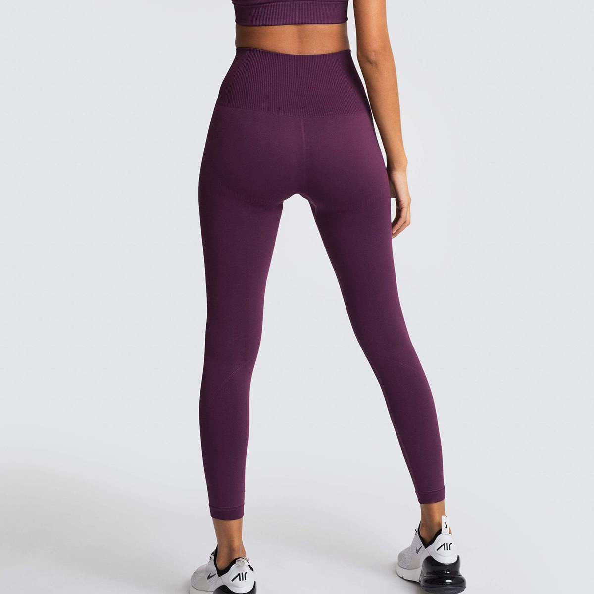 seamless solid color breathable quick-drying fitness pants  NSNS12226