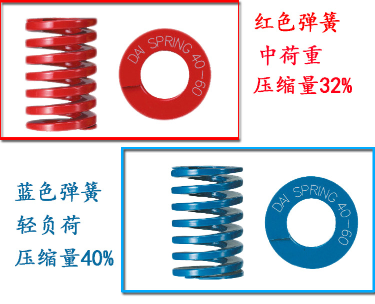 日本大同模具弹簧RED红色中荷重 DAI SPRING矩形压缩扁线弹簧TM-阿里巴巴