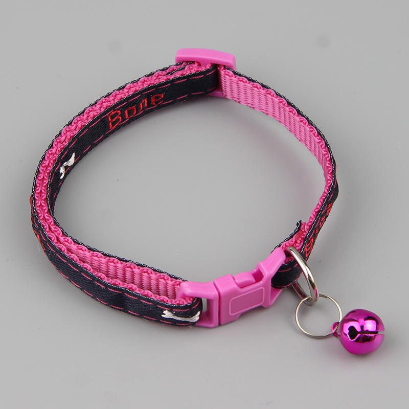 Pet Cat Collar 1.0 pegado vaquero hueso campana perro gato collar suministros gatos campana spot