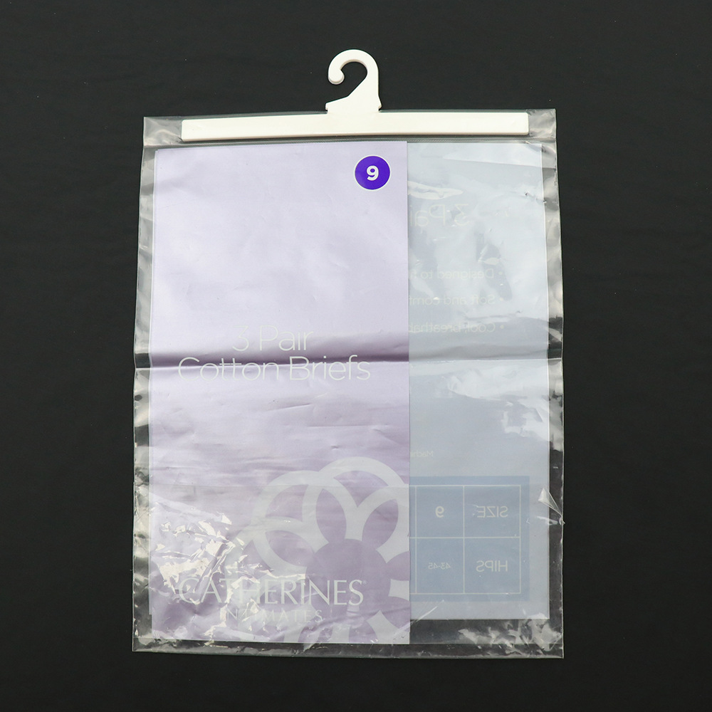 内衣包装袋挂钩袋塑料包装袋超市内衣内裤包装袋服装包装袋定制