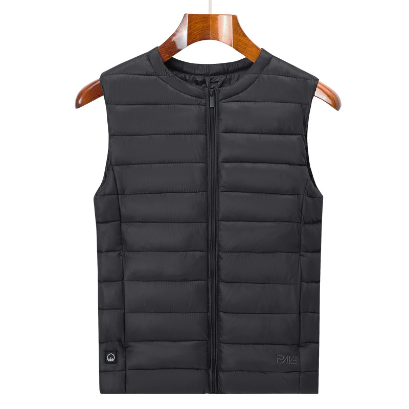 冬季新款发热马电USB恒温电加热马夹女轻薄款内穿羽绒棉保暧背心