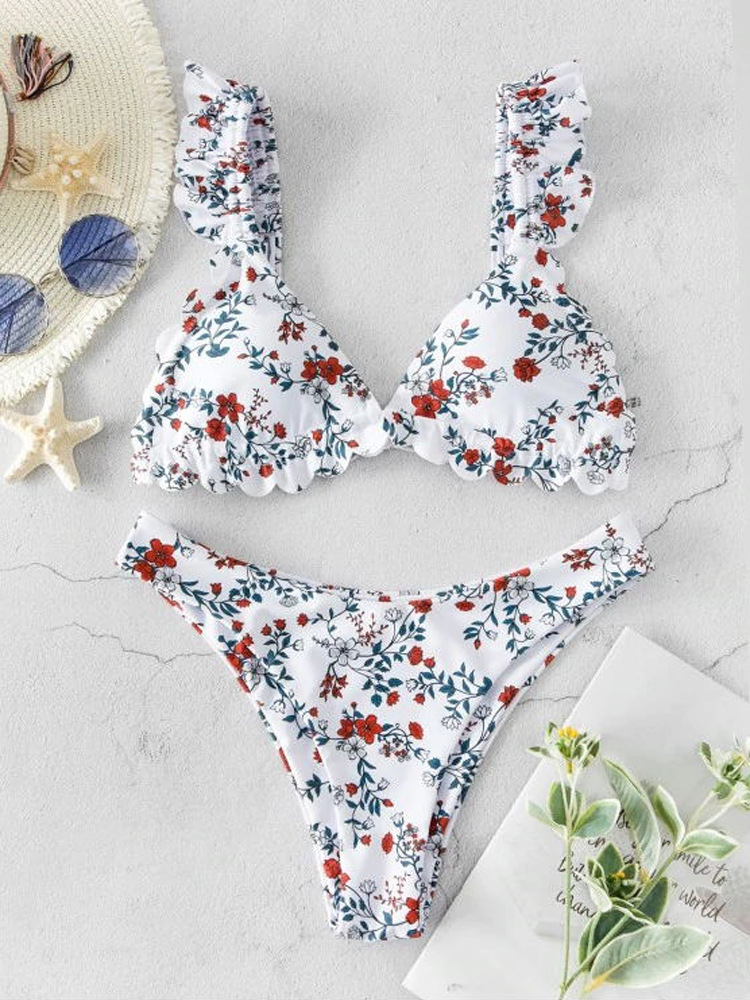 sexy printed split bikini NSHL2233