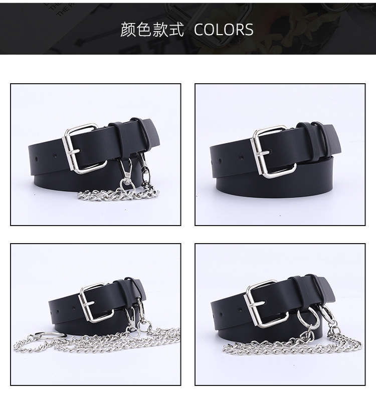 New Chain Belt Punk Style Fashion Trendy Decorative Jeans Hanging Chain Belt Wholesale Nihaojewelry display picture 2