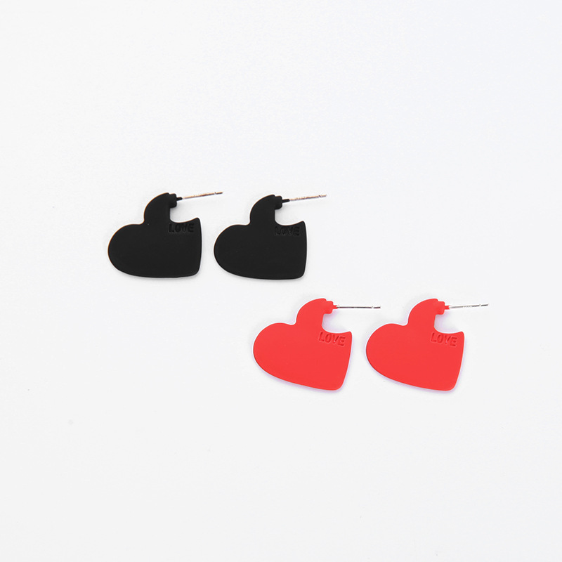 Fashion Earrings Oil Drop Wild Simple Love Earrings Wholesale display picture 7