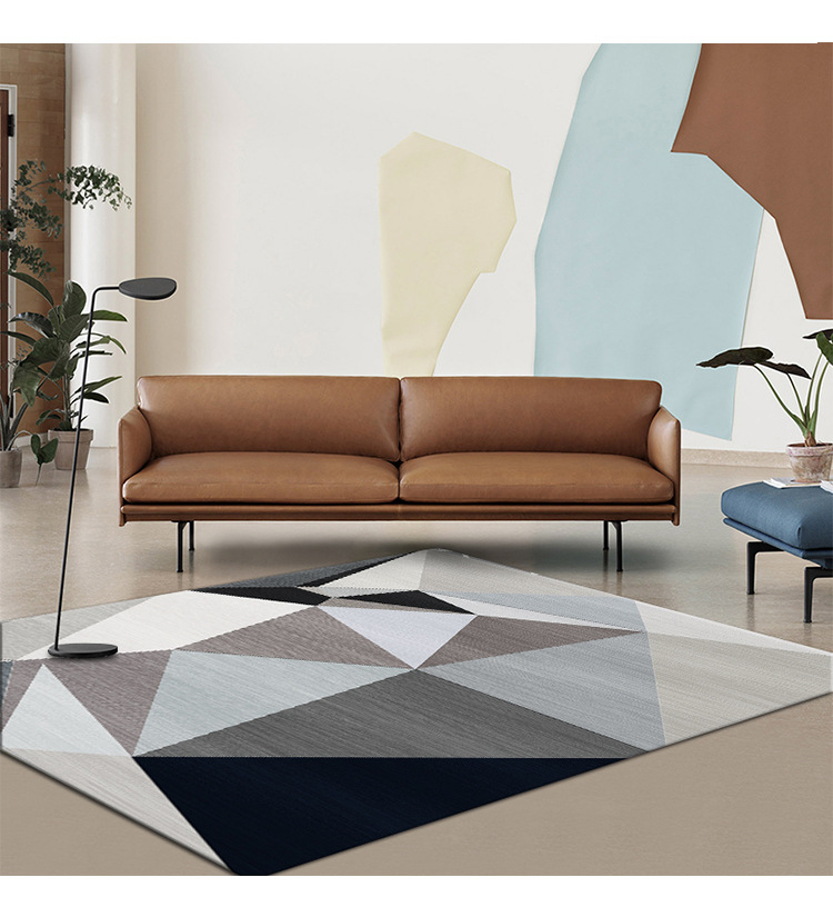 北欧简约地毯,客厅茶几垫,卧室床边满铺毯,酒店地垫