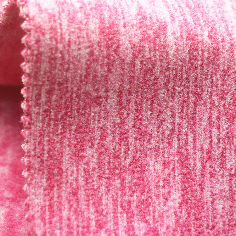 服装家纺毛毯面料针织纬编正包超细纤维涤纶阳离子双刷单摇粒绒布